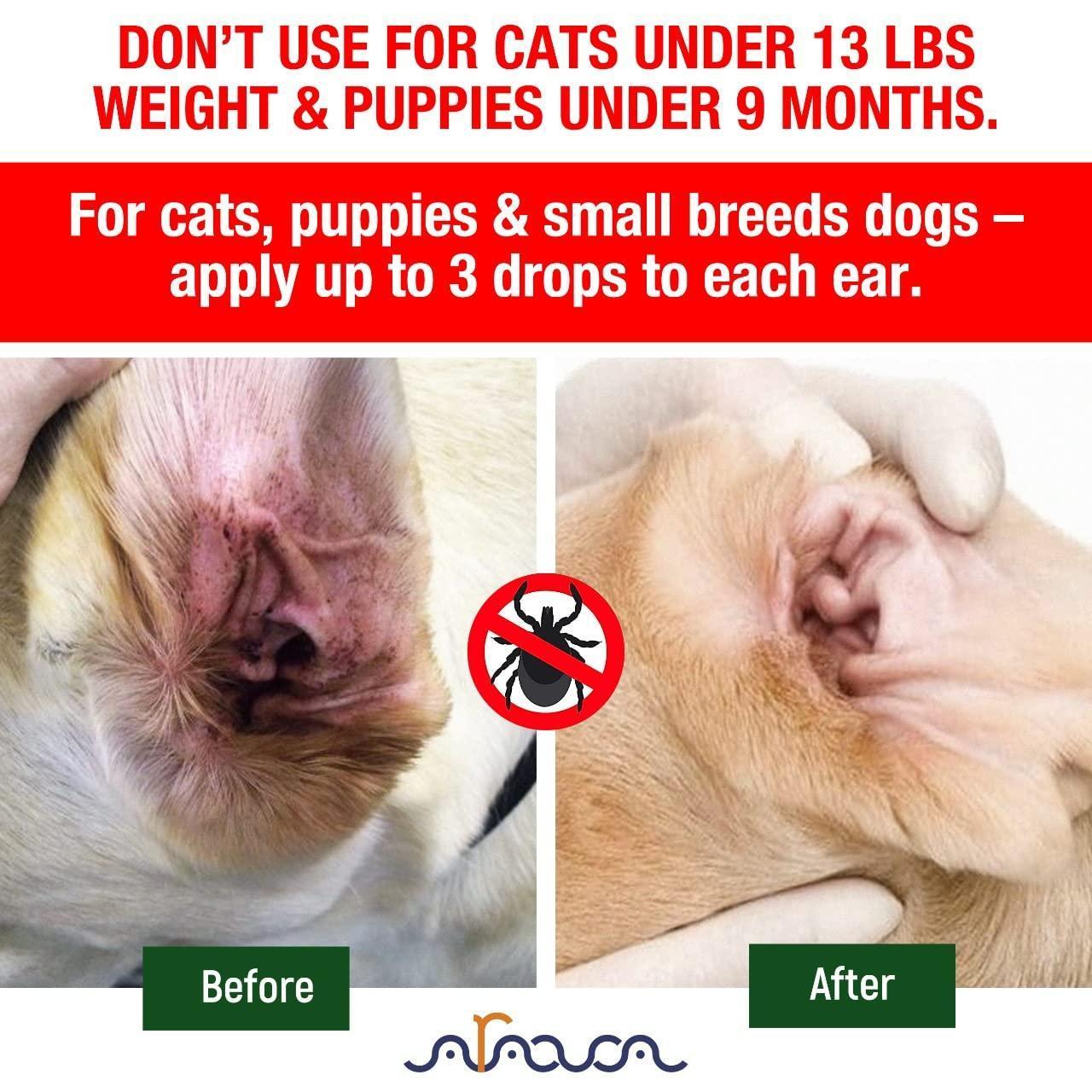 Naturlig Öronbehandling mot Kvalster för Hund & Katt
