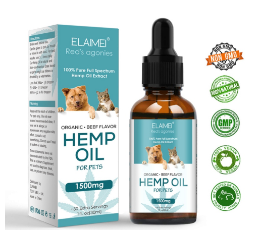 Hemp Oil för Hund – Naturlig Pälsvård & Lugnande Olja 30ml