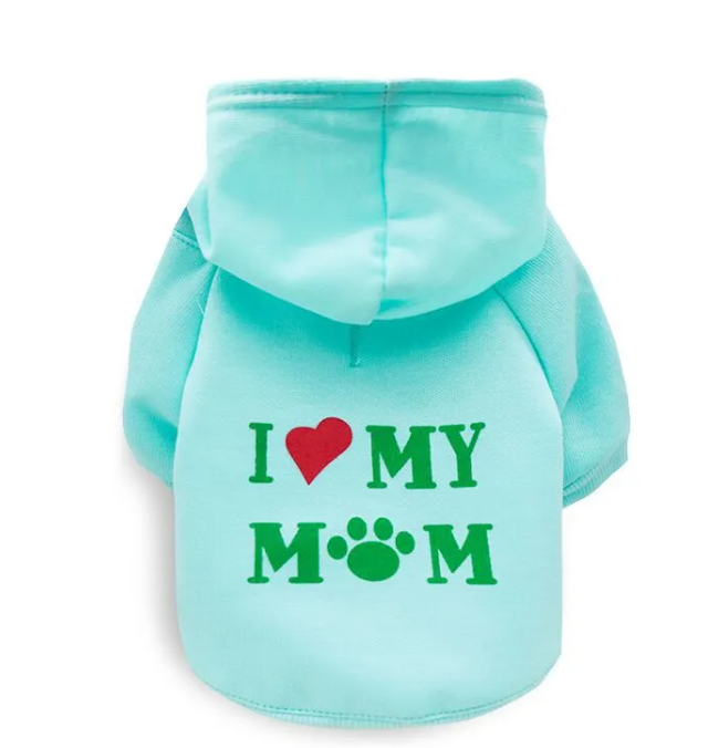 Fleecetröja för Hund – "I Love My Mom"