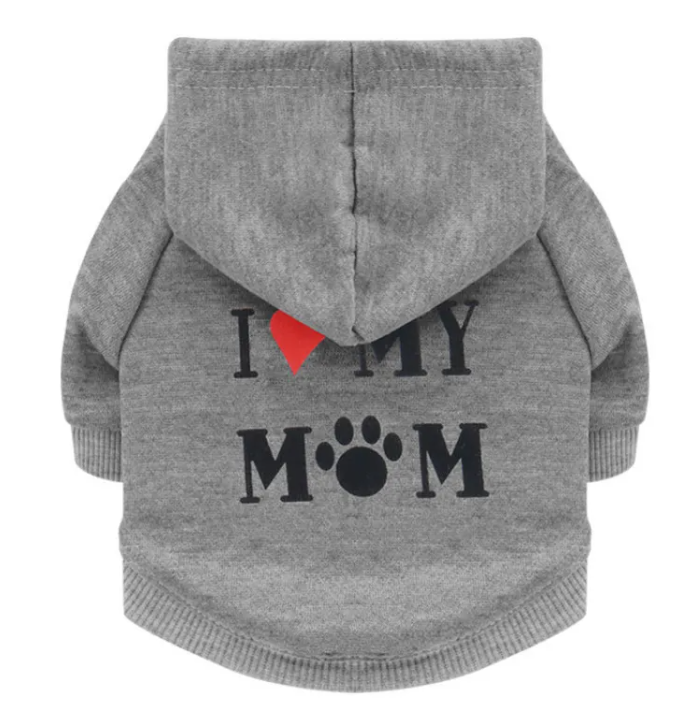 Fleecetröja för Hund – "I Love My Mom"