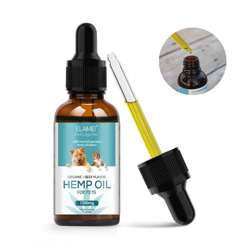 Hemp Oil för Hund – Naturlig Pälsvård & Lugnande Olja 30ml