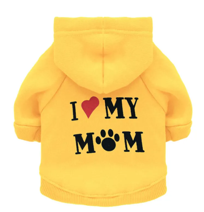 Fleecetröja för Hund – "I Love My Mom"