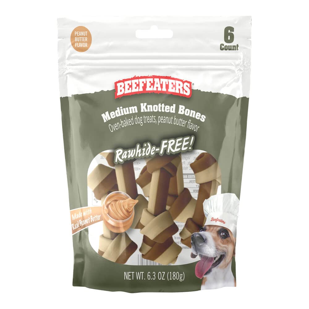 Beefeaters Hundgodis – Knutben med Jordnötssmör, 6-pack