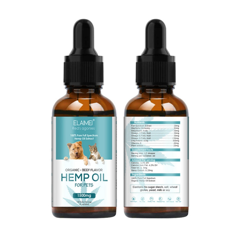 Hemp Oil för Hund – Naturlig Pälsvård & Lugnande Olja 30ml